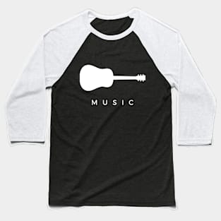 Music Acoustic Guitar Baseball T-Shirt